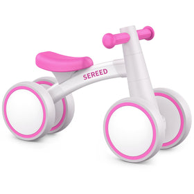 SEREED baby balance bike rose front view promotes early balance and confidence