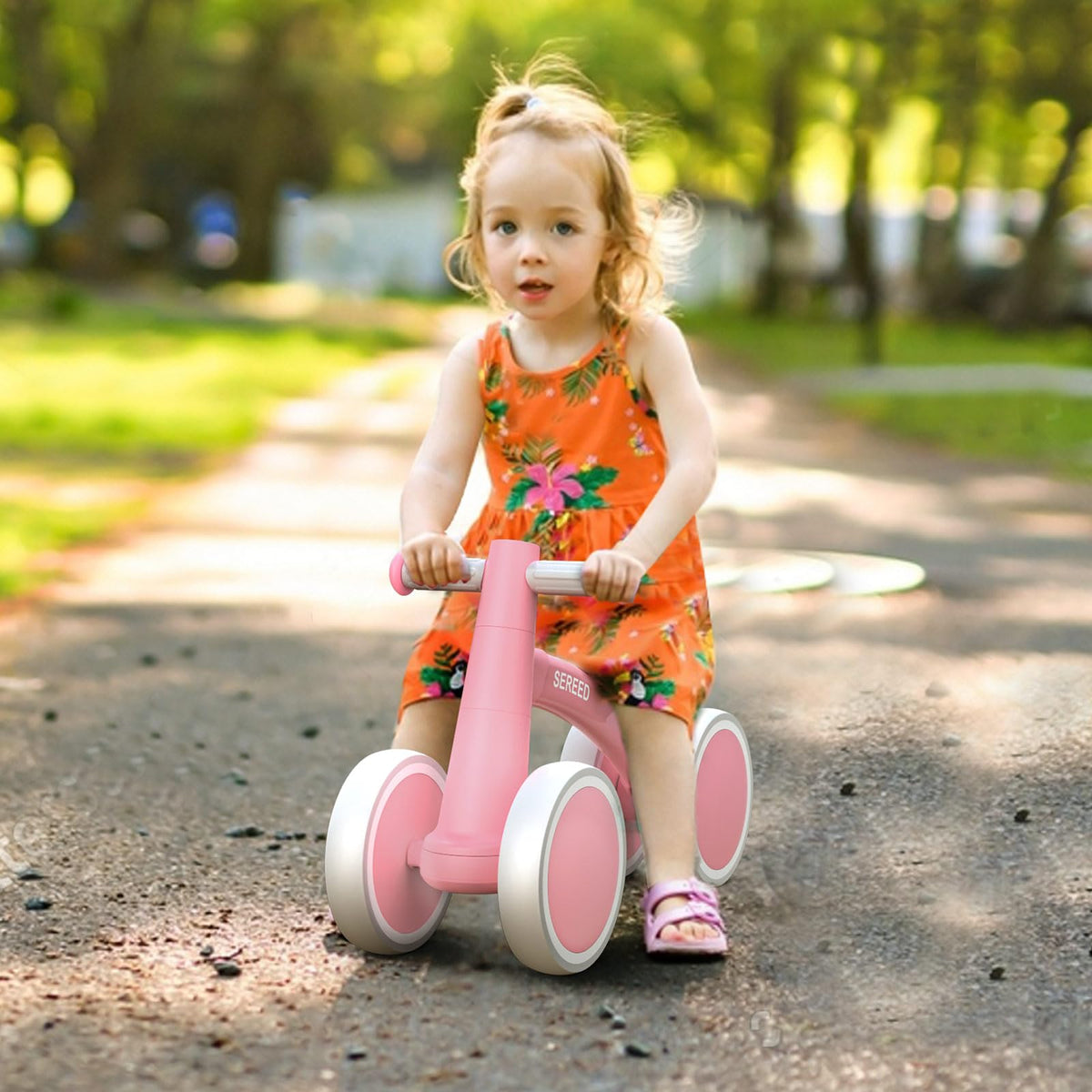 SEREED balance bike 135-turn-limit safer steering for toddlers.