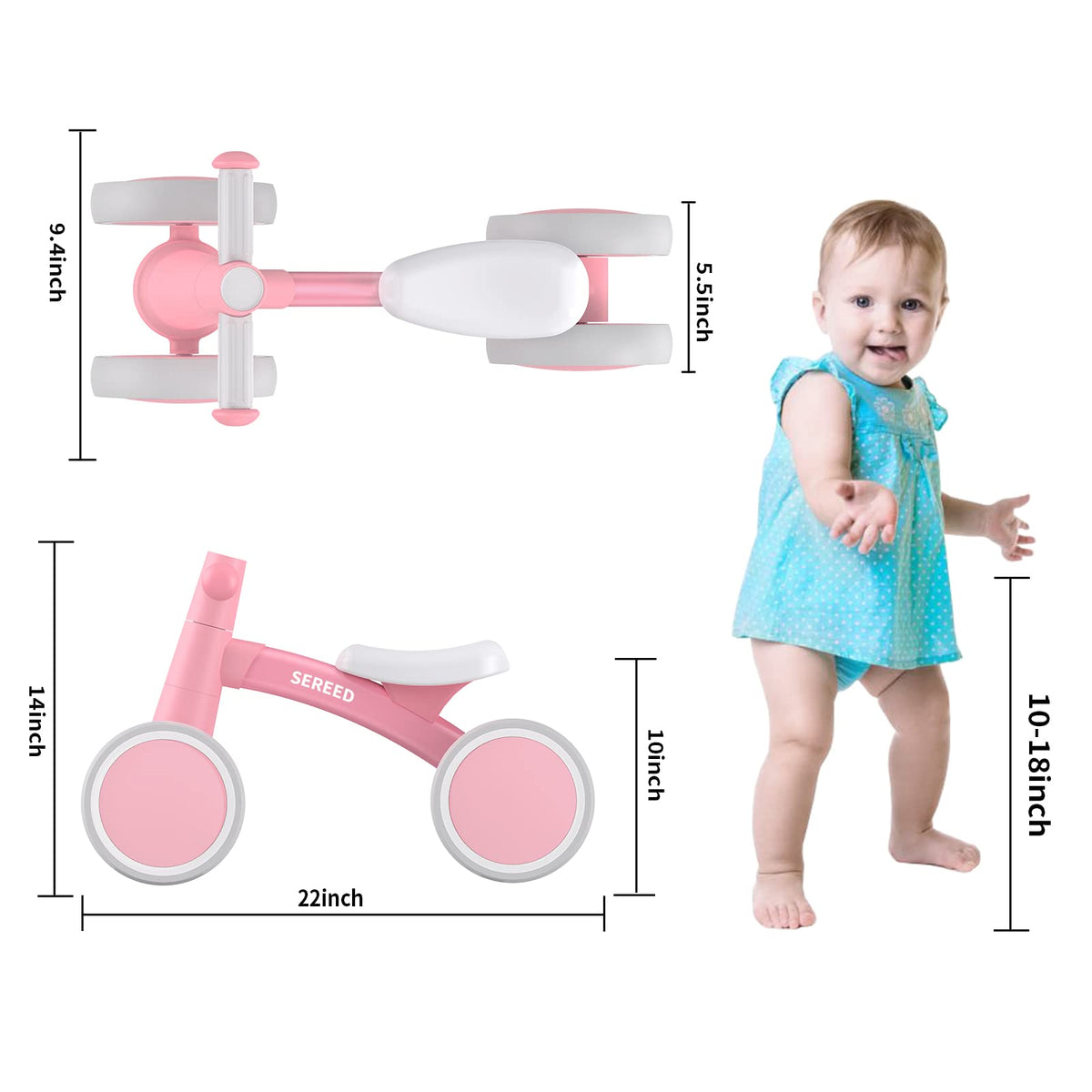 SEREED balance bike aluminum-frame durable and lightweight for everyday use.