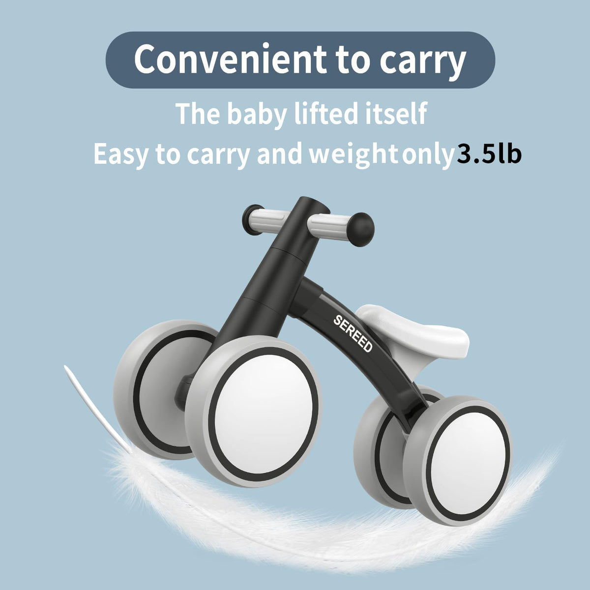 Aluminum frame keeps the SEREED bike sturdy yet light.