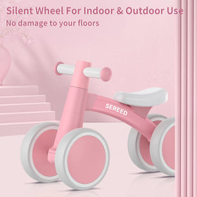 SEREED balance bike non-slip-wheels protects floors during play.