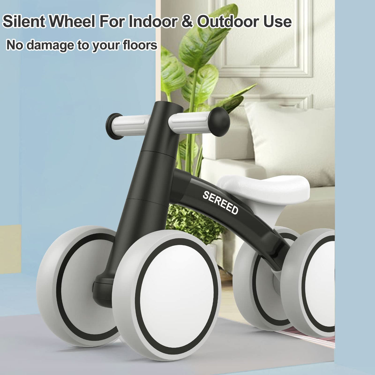 Non-slip wheels protect floors and provide reliable grip.