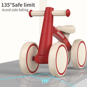 Child riding SEREED balance bike outdoors for smooth, controlled motion