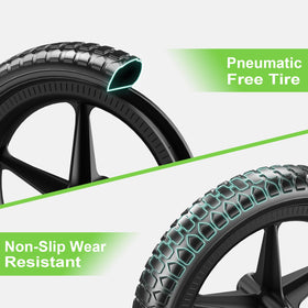 SEREED EVA foam tires deliver quiet, flat-free traction on various surfaces