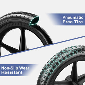 SEREED EVA foam tires provide quiet, anti-slip performance on any surface