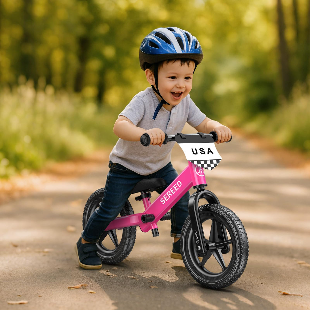 SEREED EVA foam tires provide quiet, anti-slip riding