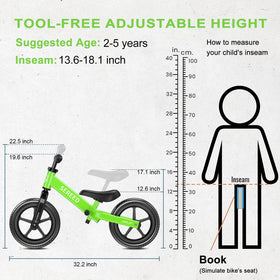 SEREED handlebars adjust to fit your child's reach for confident steering