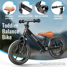 Lightweight SEREED balance bike easy to carry on family trips