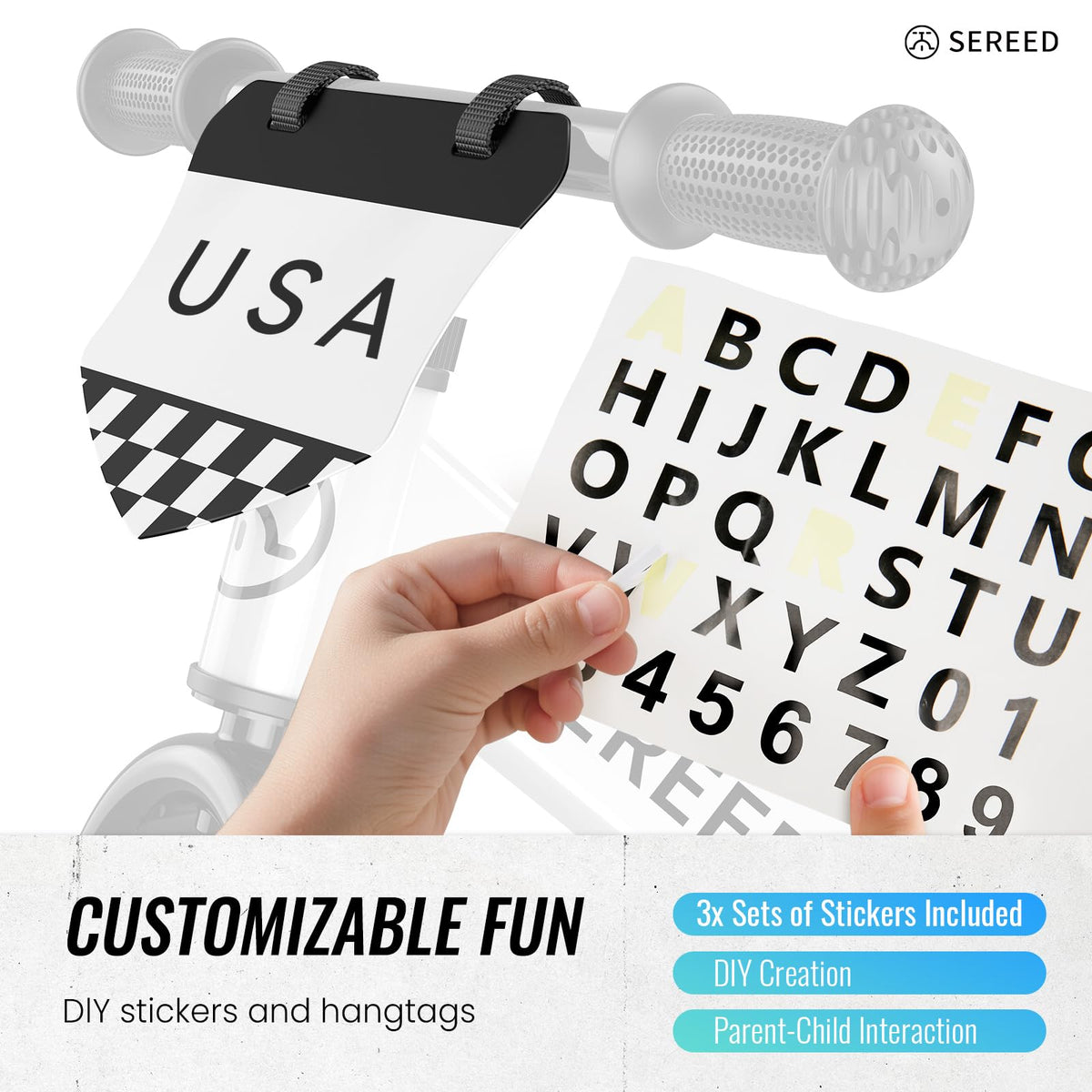 SEREED plate with stickers for personalized design