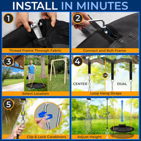 SereneLife 360-degree swivel enables smooth, versatile rotation.