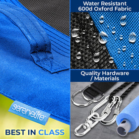 Carry bag and accessories keep setup components organized and portable.