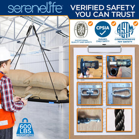 SereneLife swivel attachment delivers smooth 360-degree spins for added excitement.