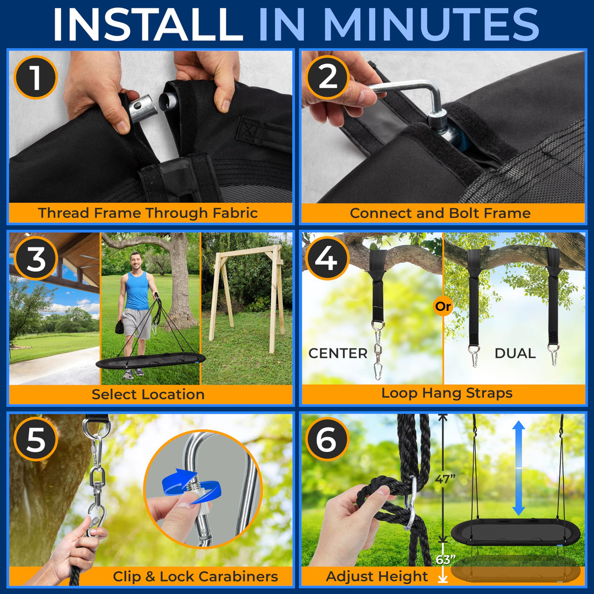 SereneLife weatherproof materials resist rain and sun for year-round use.