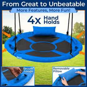 Universal hanging kit installed on a tree for versatile mounting.