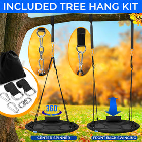 SereneLife universal hanging kit in use for tree or post mounting