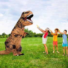 Servllcell dinosaur costume accessories include fan and battery pack for quick setup.