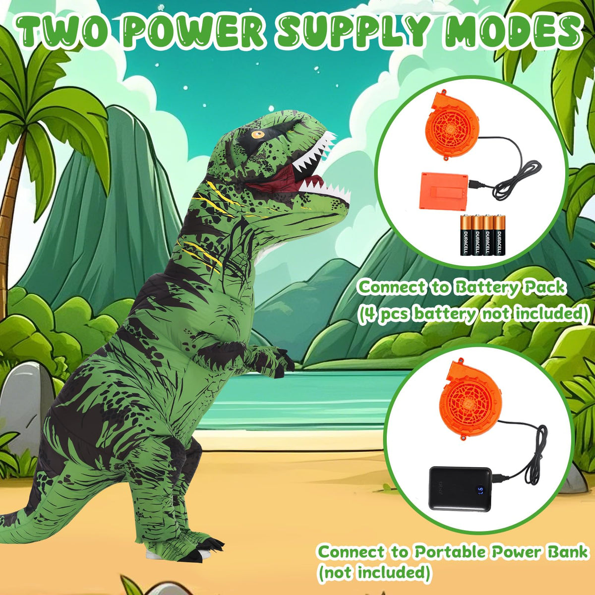 Servllcell dinosaur costume sight window adjustable for drinking water