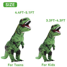 Servllcell inflatable T-Rex costume with fan for quick inflation