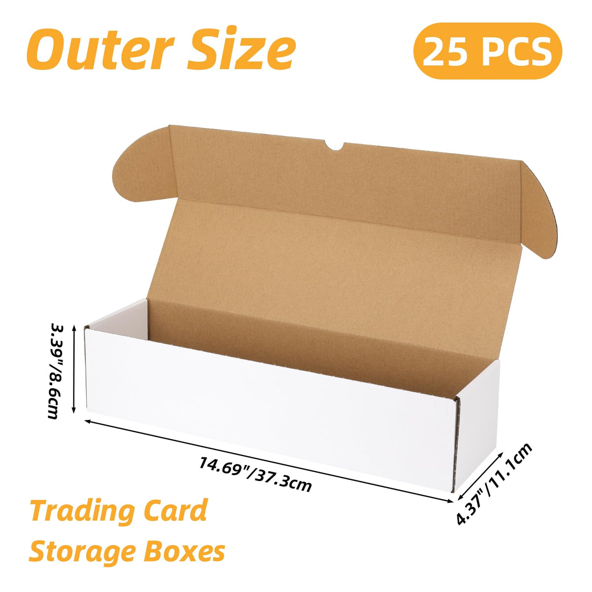 Serwrsw bulk 400-capacity card toploader box open lid for quick card access