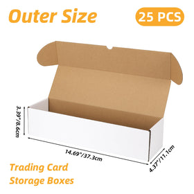Serwrsw bulk 400-capacity card toploader box open lid for quick card access