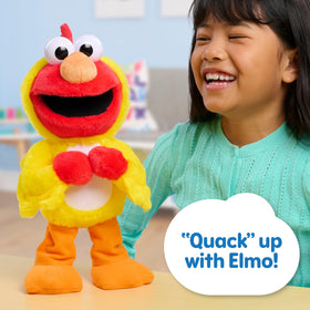 Sesame Street 13-inch Elmo plush provides portable cuddle companion