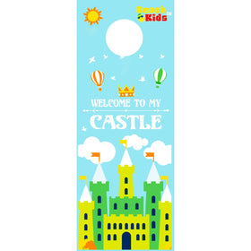 Sesame Street Beach Kids castle door hanger adds playful decor to reading space.