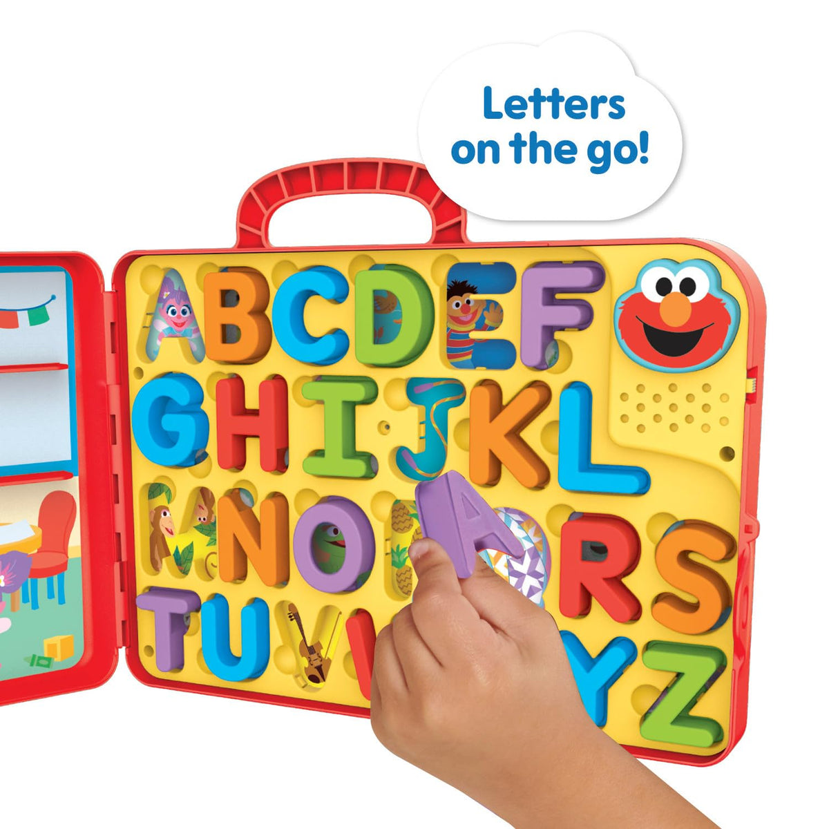 Bright Sesame Street branding engages kids during learning activities.