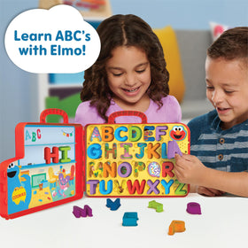 Compact bus with a handle for portable learning sessions.