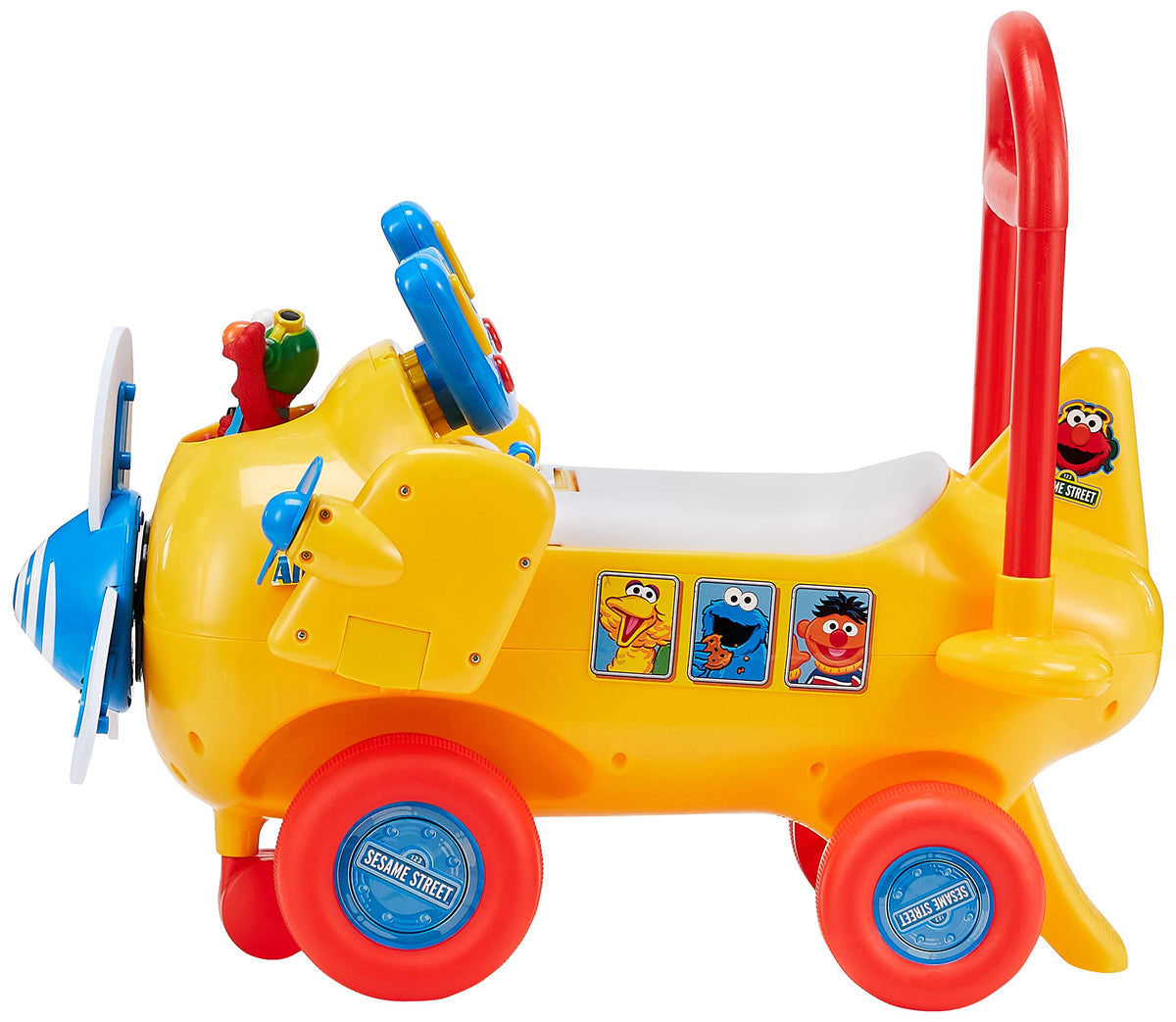 Sesame Street Elmo ride-on durable design emphasizes sturdy construction for safe, balanced play.