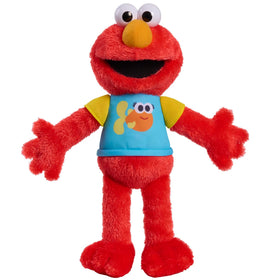 Sesame Street Elmo sing-along plush; left-hand press activates music and phrases.