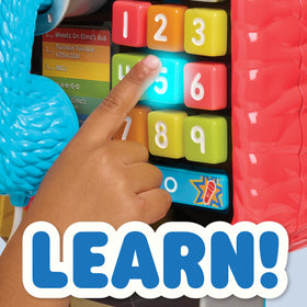 Sesame Street Elmo’s Sing & Learn Playphone karaoke mode button inviting singing along