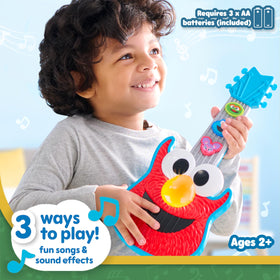 Sesame Street Rock with Elmo Guitar, pressable buttons for sounds and phrases.