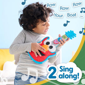 Sesame Street Rock with Elmo Guitar nose lights up to the beat.