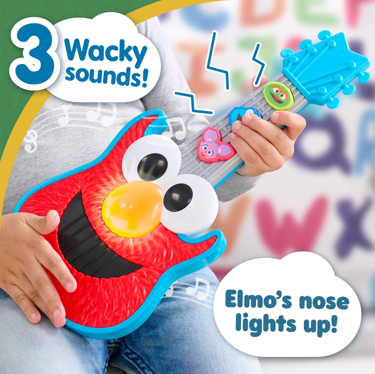 Sesame Street Rock with Elmo Guitar switches between modes for versatile play.