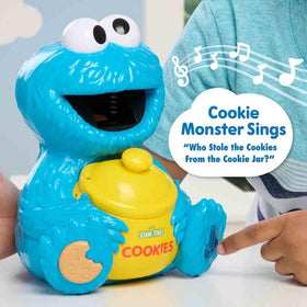 Sesame Street storage lid keeps pieces organized after play.