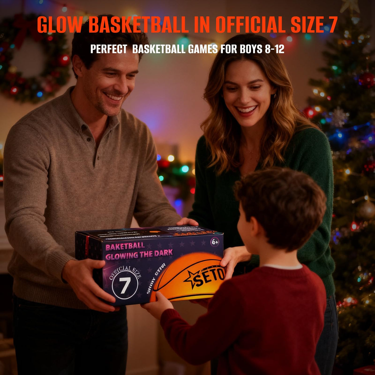 SETOXYX glow-in-the-dark basketball ideal gift for teens and kids