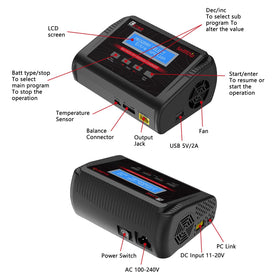Sevenchip LiPo charger safety indicators and auto-protection features