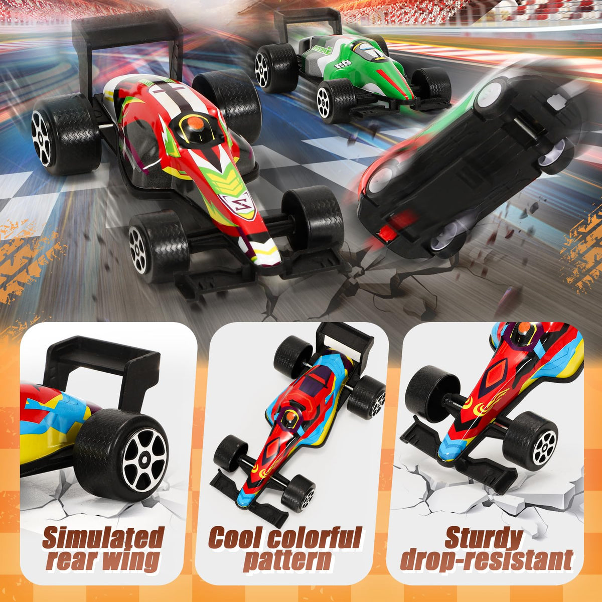 SevenQ smooth-wheeled durable toy cars for seamless indoor races.