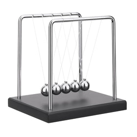 SEVNPRIME 5-bead Newton's cradle on a wooden base for desk decor.