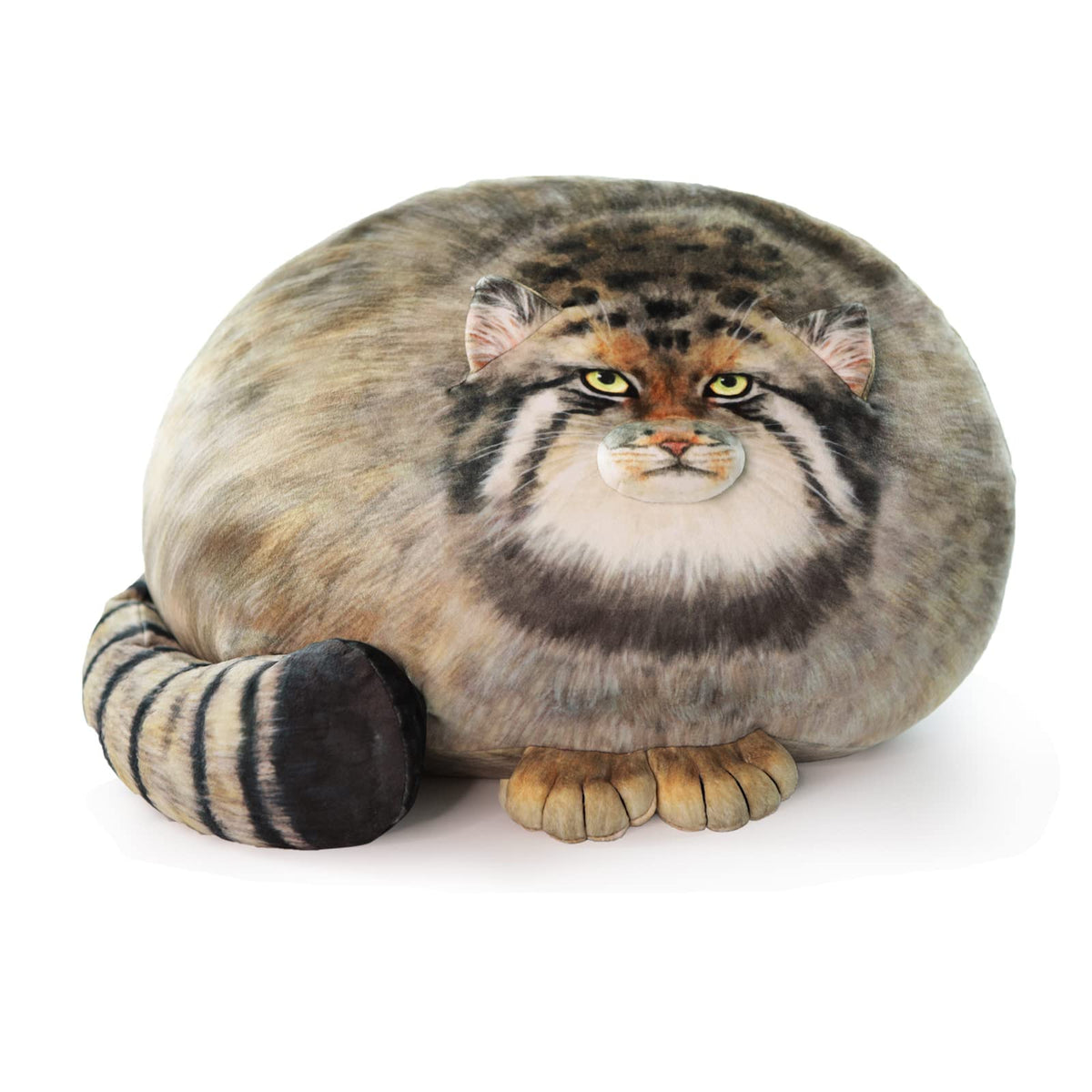 Sew Butiful Pallas Cat close-up face shows plush softness and detailed stitching.