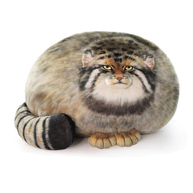 Sew Butiful Pallas Cat close-up face shows plush softness and detailed stitching.