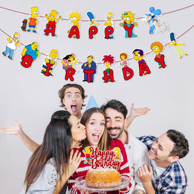Seyal brt-simpson party setup for easy, reusable celebration decor
