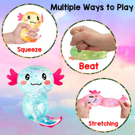 Sezua axolotl squishy orange designed for sensory play and relief