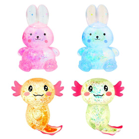 Sezua squishy stress ball axolotl close-up for tactile focus and calm.