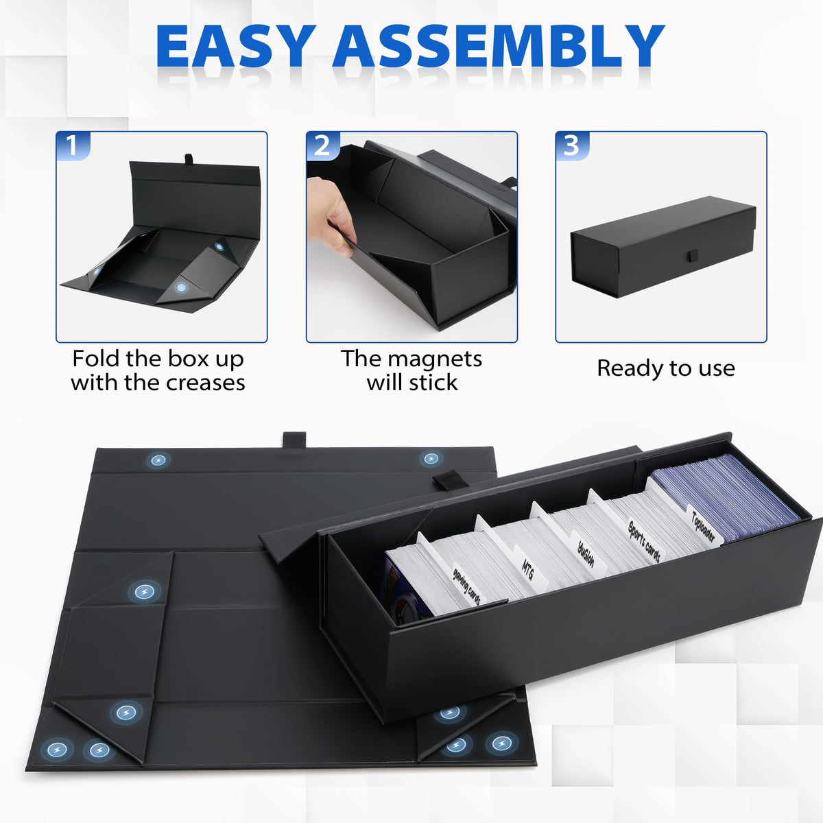 SFSOC 200-count top loaders capacity shown for card protection and organization