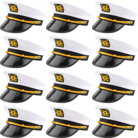 SGBETTER white captain hat, front view, yacht party style