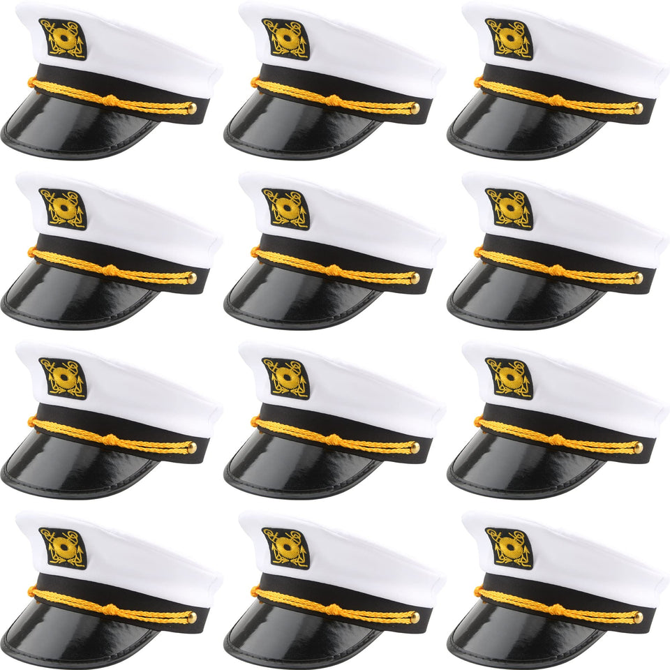 SGBETTER white captain hat, front view, yacht party style
