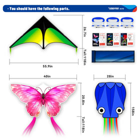 SGftre pink dreamy butterfly kite adds vibrant color for outdoor play.