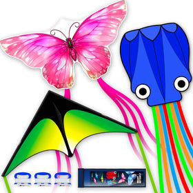 SGftre delta butterfly kite in green gradient for easy family fly.