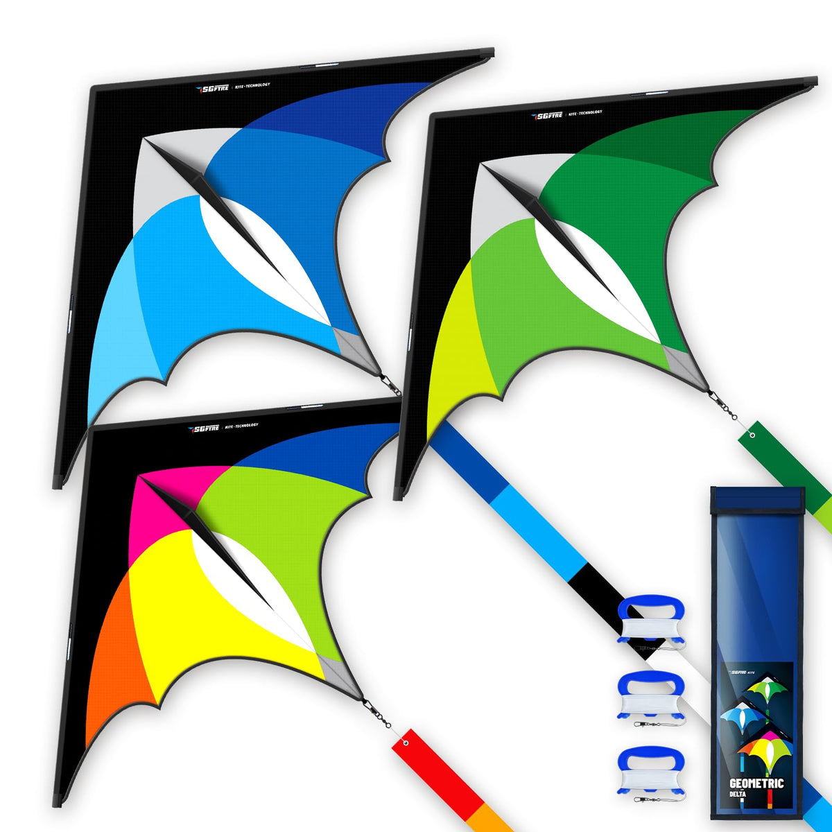 SGftre Delta Kite 52x35 inches shown in action for family fun on a breezy day.